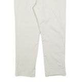 TOMMY HILFIGER Mens Cotton Blend White Regular Straight Trousers W36 L30 Casual