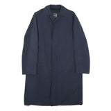 SWALLOW Mens Navy Blue Button Jacket M Polyester Blend Plain Classic Outerwear