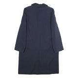 SWALLOW Mens Navy Blue Button Jacket M Polyester Blend Plain Classic Outerwear