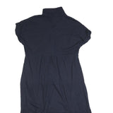 TOMMY HILFIGER Womens Navy Blue Day Cotton Blend Shirt Dress L Polo Casual