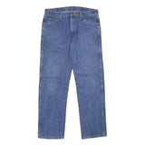 WRANGLER Mens Jeans Blue Regular Straight Denim Medium W33 L32 Classic Fit Zip