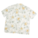 ISLAND SHORES Mens Cream & Yellow Floral Cotton Shirt 2XL Summer Casual