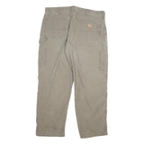 CARHARTT Mens Cotton Blend Beige Relaxed Straight Leg Trousers W38 L30 Workwear