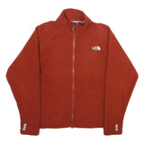 THE NORTH FACE Womens Red Jacket S Polyester Plain Zip Outdoor Casual
