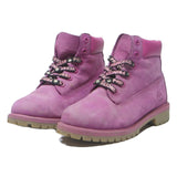 TIMBERLAND Classic Girls Ankle Boots Pink Leather UK 4 Durable Lace-Up Kids