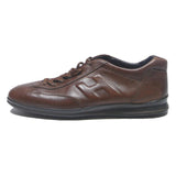 HOGAN Mens Leather Brown Lace-Up Trainers UK 6.5 Casual Shoes Comfortable