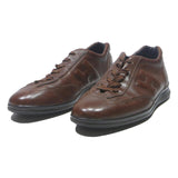 HOGAN Mens Leather Brown Lace-Up Trainers UK 6.5 Casual Shoes Comfortable