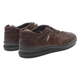 HOGAN Mens Leather Brown Lace-Up Trainers UK 6.5 Casual Shoes Comfortable