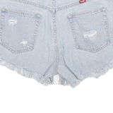 WRANGLER Womens Denim Blue Casual Shorts L W32 Distressed Cut-Off