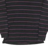 VANS Mens Black & Purple Striped Long Sleeve Crew Neck T-Shirt M Casual