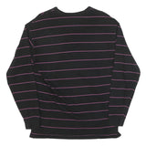 VANS Mens Black & Purple Striped Long Sleeve Crew Neck T-Shirt M Casual