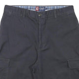 CHAPS Mens Navy Blue Cargo Shorts XL W33 Cotton Blend Casual Pockets