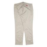 DICKIES Womens Cotton Blend Beige Slim Trousers W36 L32 Workwear Casual