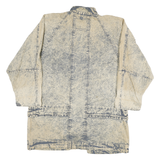 EAST WEST Womens Beige Cotton Long Sleeve Button Jacket XL Distressed Washed
