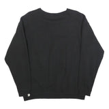 PUMA Womens Black Cotton Blend Crew Neck Sweatshirt UK 12 Logo Casual