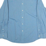 CHAPS Mens Blue Cotton Shirt L Long Sleeve Button Casual Lightweight