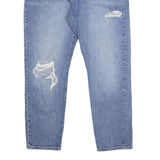LEVI'S 501CT Mens Jeans Blue Slim Straight Denim Medium W34 L27 Distressed