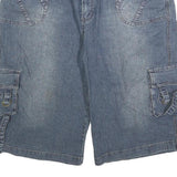 FEN AY Womens Denim Blue Cargo Shorts 3XL W38 Cotton Blend Casual