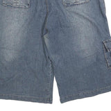 FEN AY Womens Denim Blue Cargo Shorts 3XL W38 Cotton Blend Casual