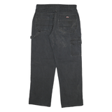 DICKIES Mens Jeans Black Regular Straight Denim Medium W32 L29 Workwear Zip