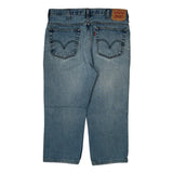 Levis Slim Jeans - 34W 30L Light Wash Cotton