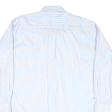 NAUTICA Mens Blue & White Striped Shirt L Button Down Long Sleeve Cotton