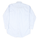 NAUTICA Mens Blue & White Striped Shirt L Button Down Long Sleeve Cotton