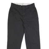 DICKIES Mens Cotton Blend Black Regular Straight Trousers W28 L26 Zip Workwear