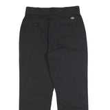 DICKIES Mens Cotton Blend Black Regular Straight Trousers W28 L26 Zip Workwear
