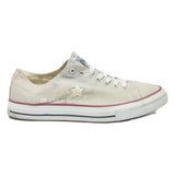 CONVERSE One Star Mens Low Top Trainers Beige Canvas UK 9.5 Casual Lace-Up Shoes