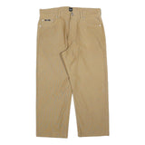 BOSS HUGO BOSS Mens Cotton Blend Beige Regular Fit Straight Trousers W36 L26