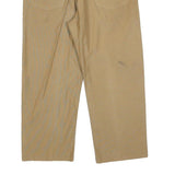 BOSS HUGO BOSS Mens Cotton Blend Beige Regular Fit Straight Trousers W36 L26