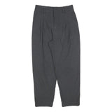 ZARA Womens Polyester Blend Grey Regular Tapered Trousers W28 L25 Smart Casual