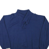 BIEDERMANN Mens Navy Blue Sweatshirt Collared M Cotton Blend Pullover Casual