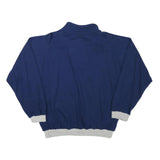 BIEDERMANN Mens Navy Blue Sweatshirt Collared M Cotton Blend Pullover Casual