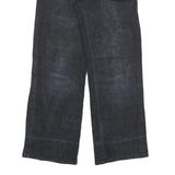 ES Womens Loose Fit Black Denim Jeans W30 L31 Cotton Blend Zip Casual