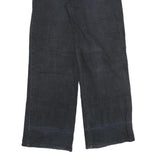 ES Womens Loose Fit Black Denim Jeans W30 L31 Cotton Blend Zip Casual