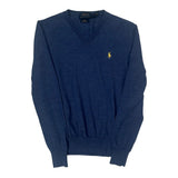 Polo By Ralph Lauren Slim Fit Sweater - Small Blue Merino Wool