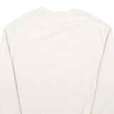 CALVIN KLEIN JEANS Mens Cream Sweatshirt Crew Neck M Cotton Pullover Logo