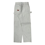 Jesus Loves You Dickies Carpenter Pants - 28W 32L White Cotton