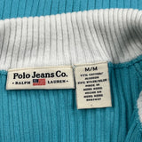 Ralph Lauren 1/4 Zip - Medium Blue Cotton