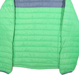 SALOMON Mens Blue & Green Puffer Jacket M Nylon Zip Outdoor Winter