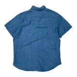 J Crew Short Sleeve Shirt - Large Blue Cotton