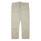 LEVI'S Mens Cotton Blend Beige Regular Straight Trousers W41 L31 Casual Everyday