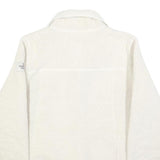 THE NORTH FACE Womens White Cream Zip Up Fleece Jacket M Polyester Soft Warm