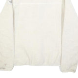 THE NORTH FACE Womens White Cream Zip Up Fleece Jacket M Polyester Soft Warm