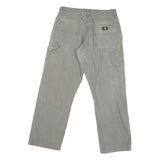DICKIES Mens Regular Fit Grey Denim Jeans W30 L28 Workwear Cotton Blend Zip