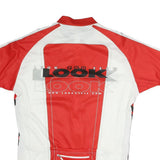 LOOK Mens Red & White Modern T-Shirt XL Short Sleeve Crew Neck Cycle