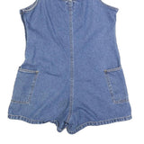 ROUTE 66 Womens Blue Denim Cotton Blend Relaxed Dungarees M W34 L3 Rainbow