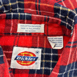 Dickies Checked Flannel Shirt - Medium Blue Cotton